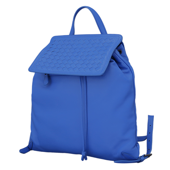 BOTTEGA VENETA(USED)인트레치아토 블루 레더 백팩