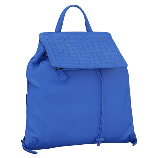 BOTTEGA VENETA(USED)인트레치아토 블루 레더 백팩