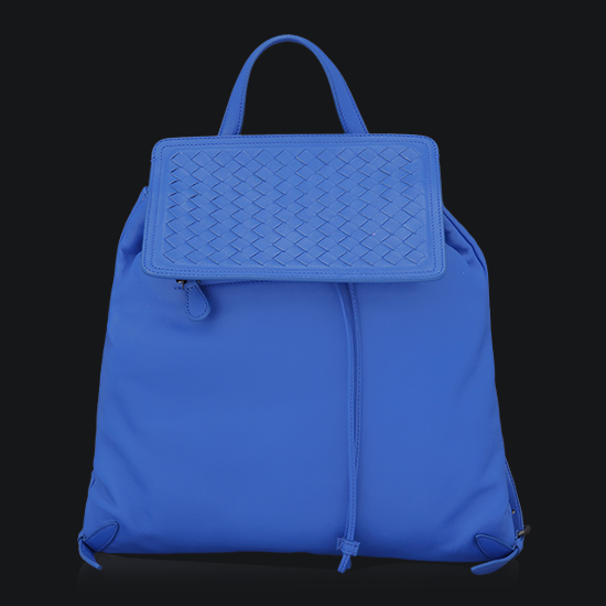 BOTTEGA VENETA(USED)인트레치아토 블루 레더 백팩