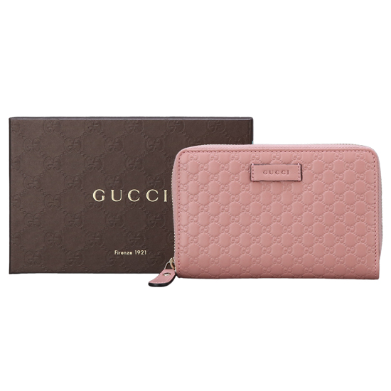 GUCCI(USED) 구찌 마이크로 씨마 핑크 중지갑