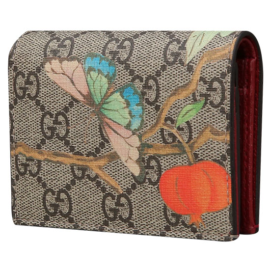 GUCCI(USED) 구찌 GG로고 PVC 나비 프린팅 반지갑