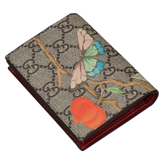 GUCCI(USED) 구찌 GG로고 PVC 나비 프린팅 반지갑
