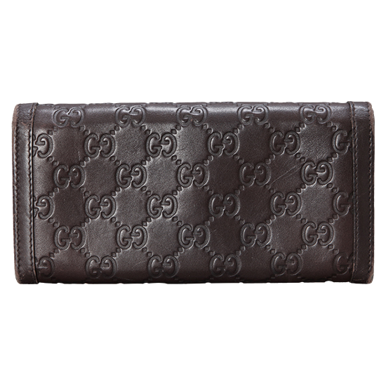 GUCCI(USED) 구찌 GG로고 씨마 레더 인터락킹 플랩 장지갑