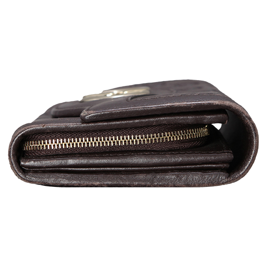 GUCCI(USED) 구찌 GG로고 씨마 레더 인터락킹 플랩 장지갑