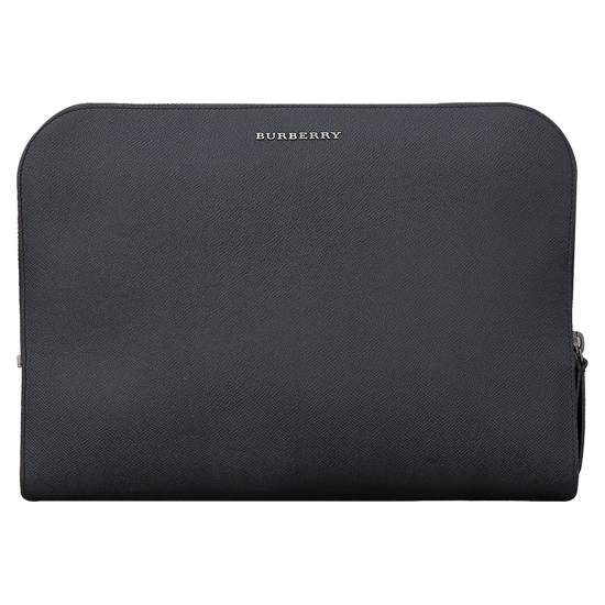 BURBERRY(USED)블랙 레더 클러치백