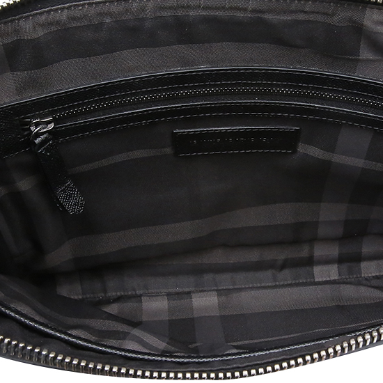 BURBERRY(USED)블랙 레더 클러치백