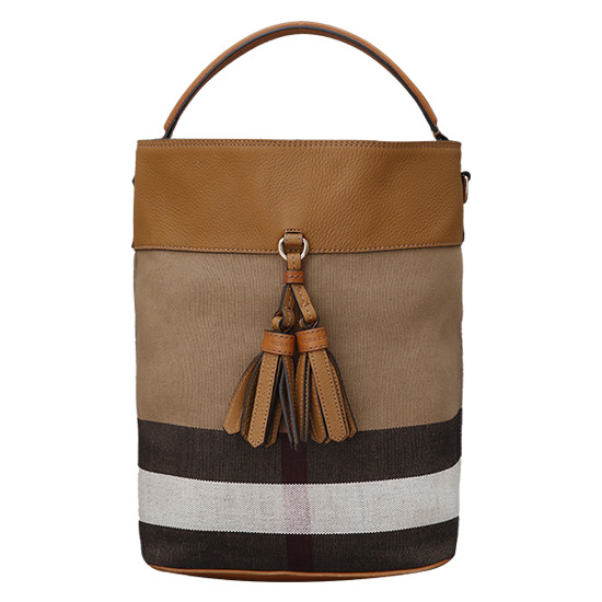 BURBERRY(USED)애쉬비 캔버스 체크 호보백