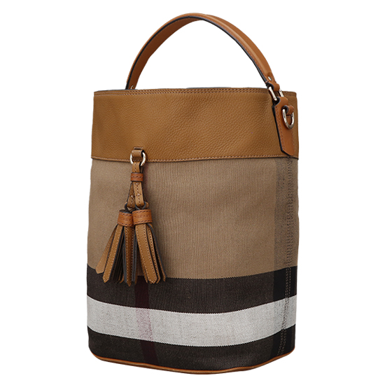 BURBERRY(USED)애쉬비 캔버스 체크 호보백