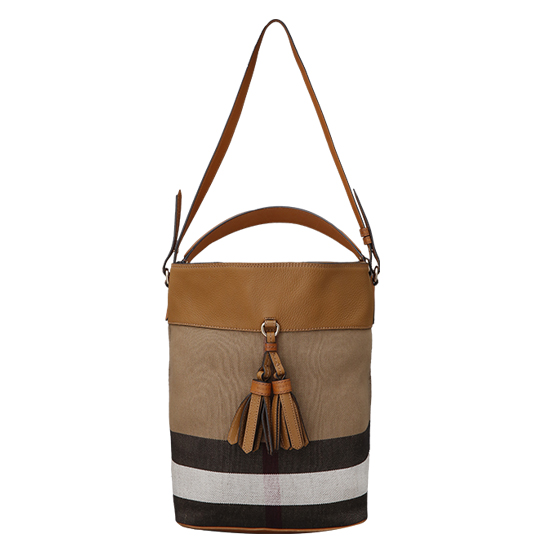 BURBERRY(USED)애쉬비 캔버스 체크 호보백