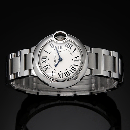 CARTIER(USED)발롱블루 스틸 28