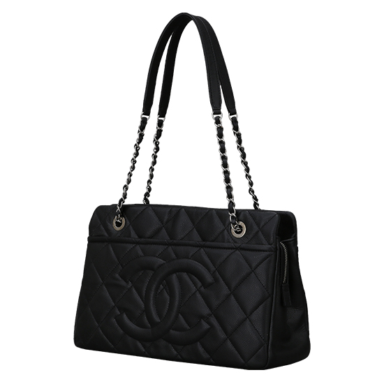 CHANEL(USED)블랙 레더 체인 숄더백