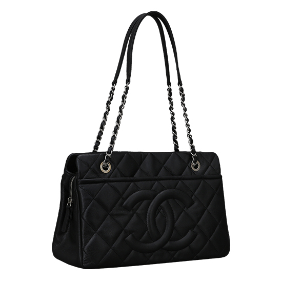 CHANEL(USED)블랙 레더 체인 숄더백