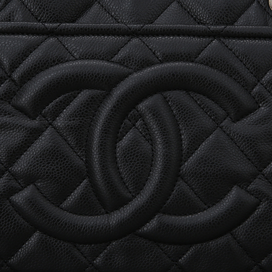 CHANEL(USED)블랙 레더 체인 숄더백