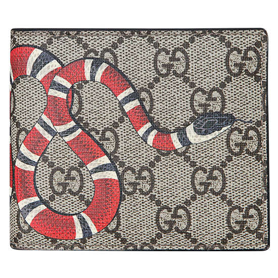 GUCCI(USED) 구찌 GG로고 PVC 스네이크 반지갑