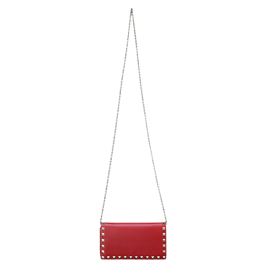 VALENTINO(USED)락스터드 레드 미니 크로스백