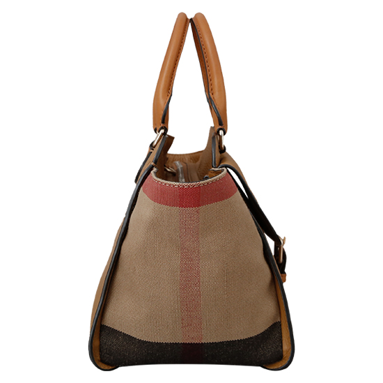BURBERRY(USED)캔버스체크 토트겸 숄더백