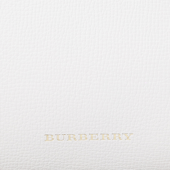 BURBERRY(USED)화이트 레더 배너백
