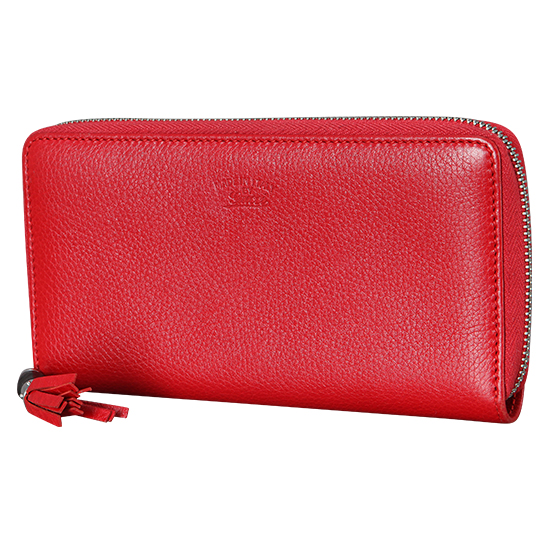 GUCCI(USED) 구찌 뱀부 테슬장식 씨마 레더 지피 장지갑