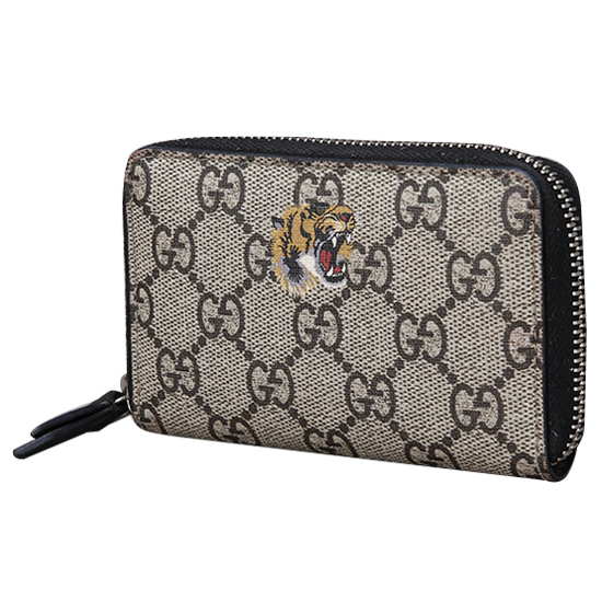 GUCCI(USED) 구찌 GG로고 수프림 PVC 지퍼 카드 지갑