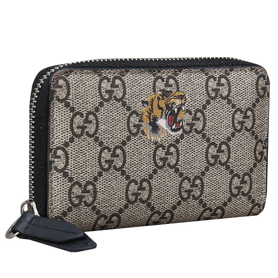 GUCCI(USED) 구찌 GG로고 수프림 PVC 지퍼 카드 지갑