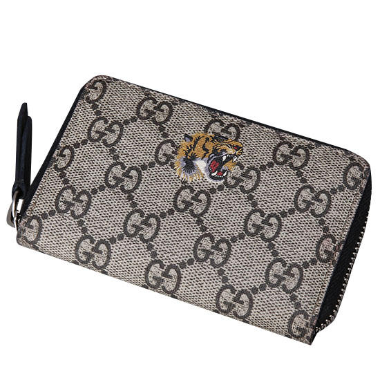 GUCCI(USED) 구찌 GG로고 수프림 PVC 지퍼 카드 지갑