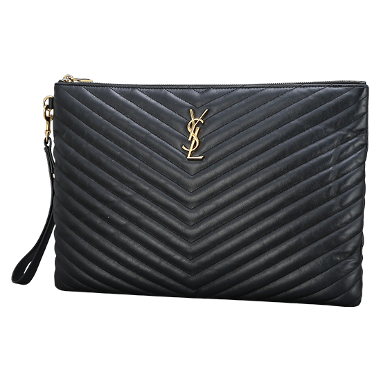 Yves Saint Laurent(USED)모노그램 쉐브론 클러치