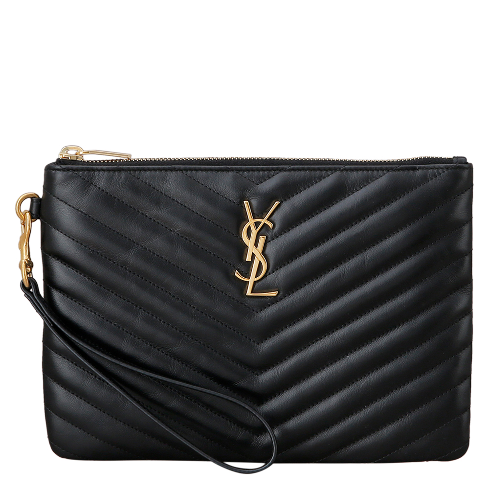 Yves Saint Laurent(USED)모노그램 쉐브론 클러치