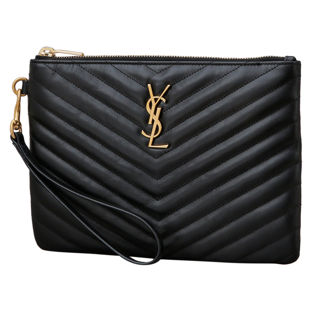 Yves Saint Laurent(USED)모노그램 쉐브론 클러치