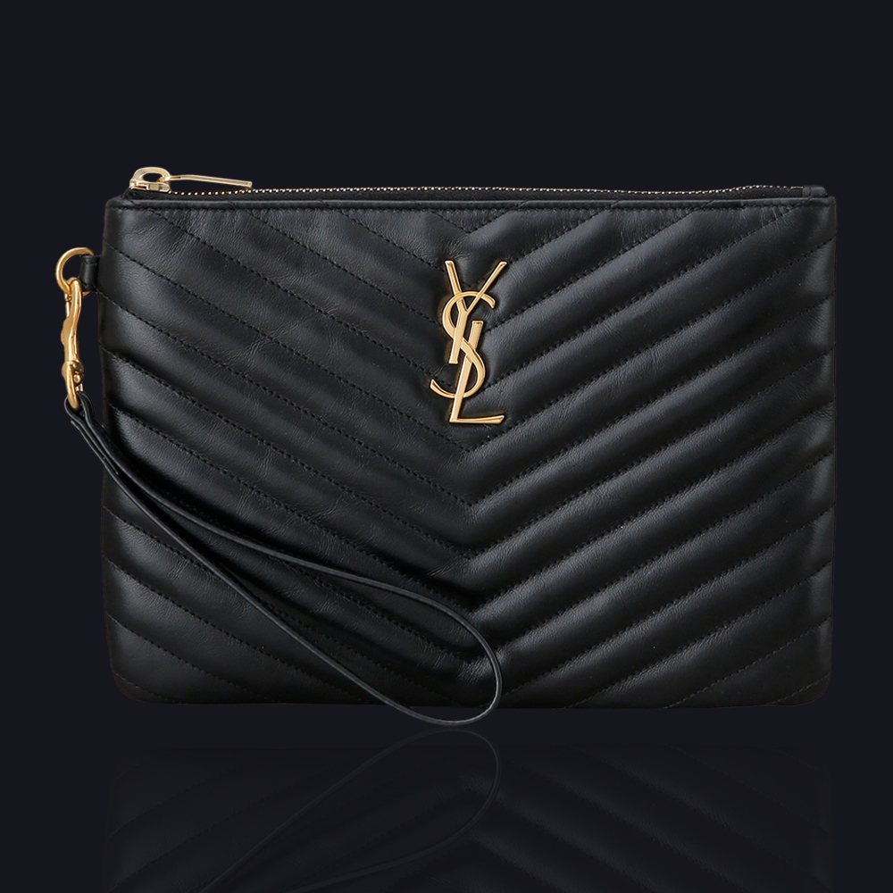 Yves Saint Laurent(USED)모노그램 쉐브론 클러치