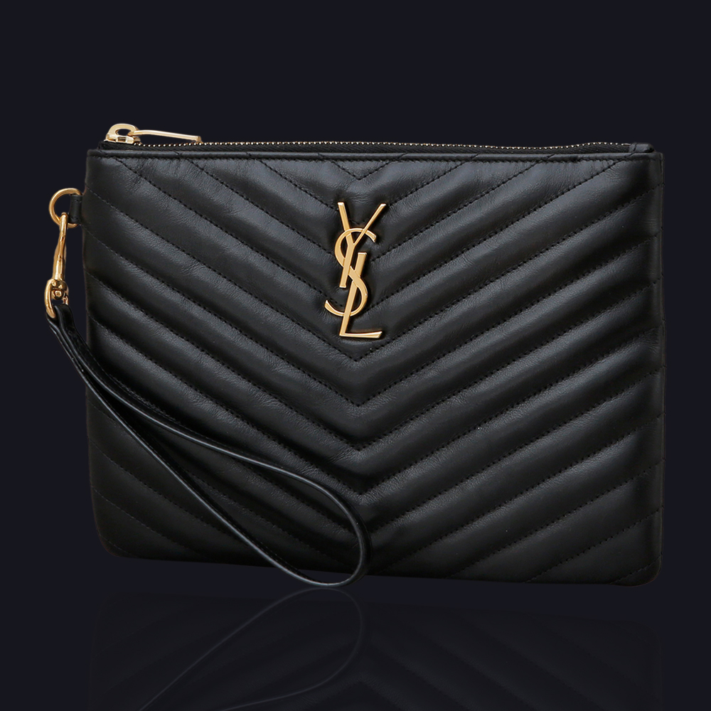 Yves Saint Laurent(USED)모노그램 쉐브론 클러치