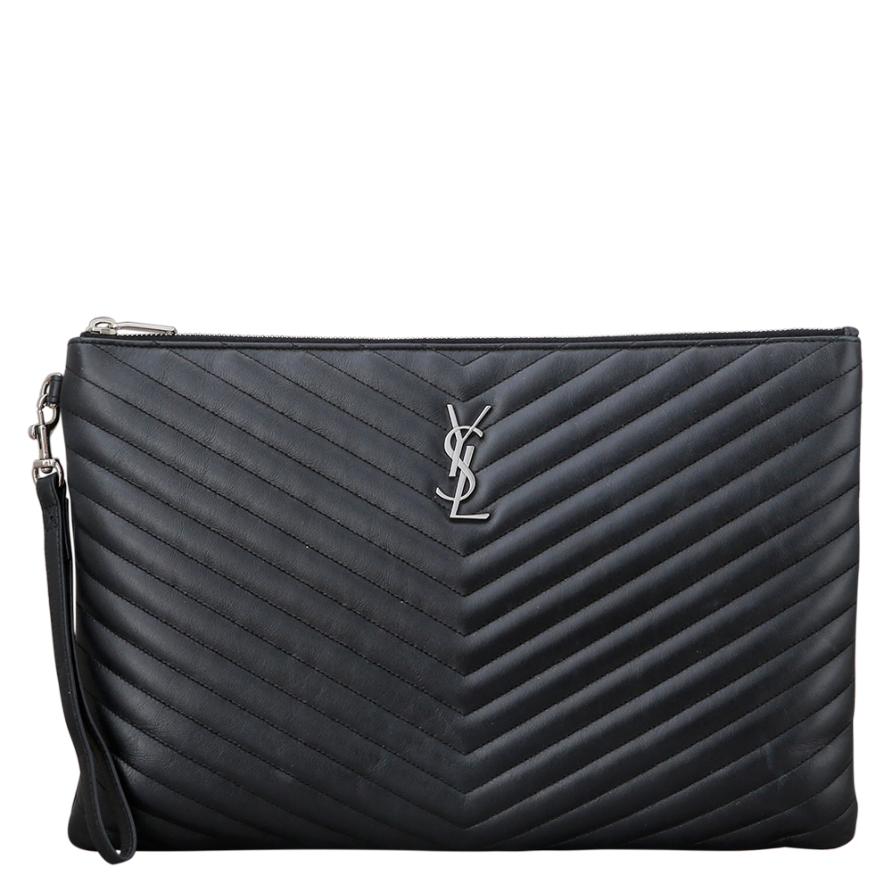 Yves Saint Laurent(USED)생로랑 모노그램 쉐브론 클러치