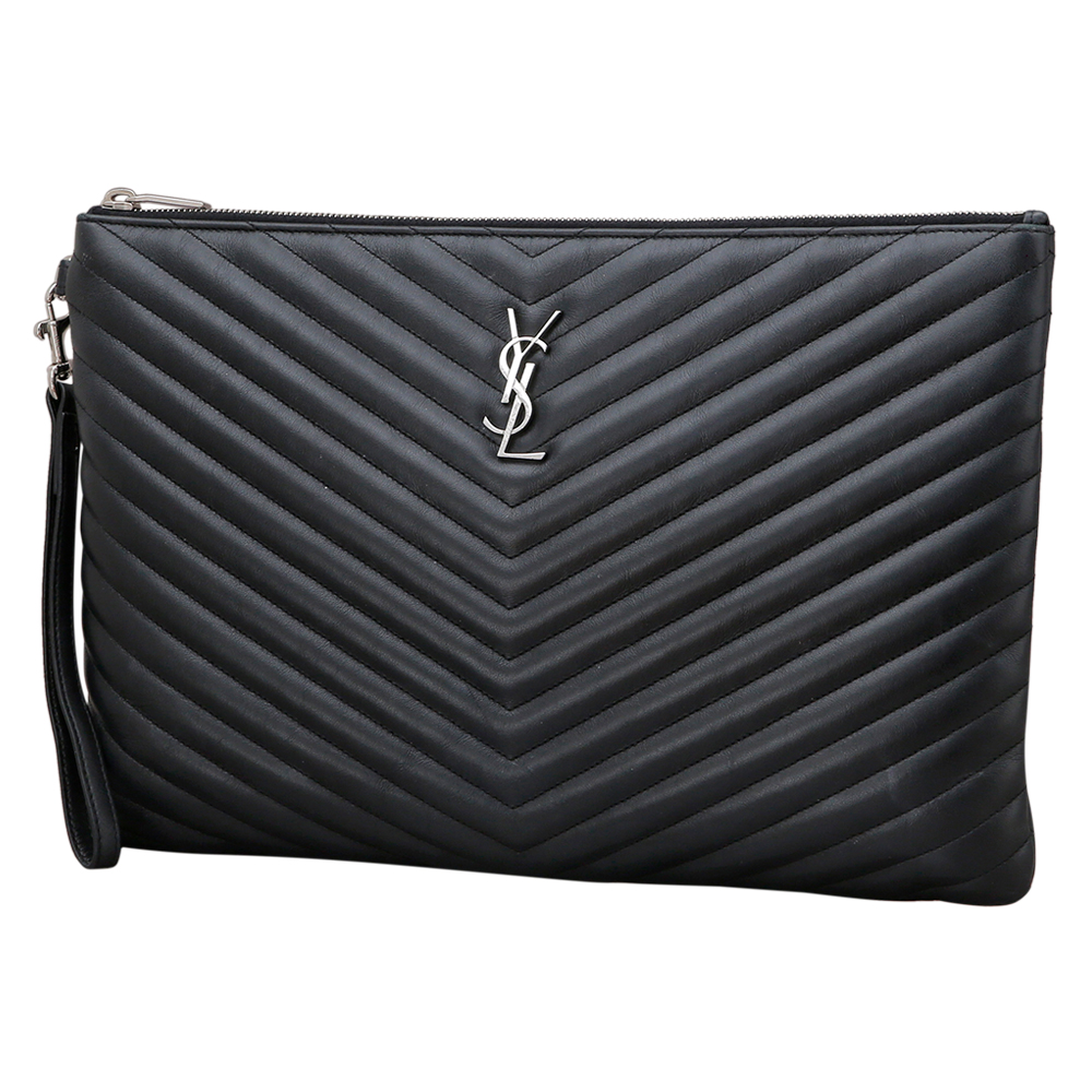 Yves Saint Laurent(USED)생로랑 모노그램 쉐브론 클러치