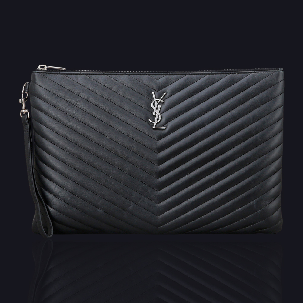 Yves Saint Laurent(USED)생로랑 모노그램 쉐브론 클러치