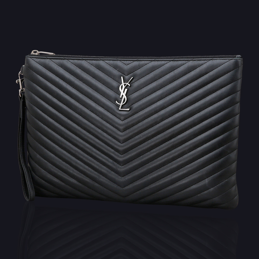 Yves Saint Laurent(USED)생로랑 모노그램 쉐브론 클러치