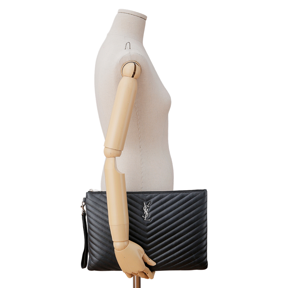 Yves Saint Laurent(USED)생로랑 모노그램 쉐브론 클러치