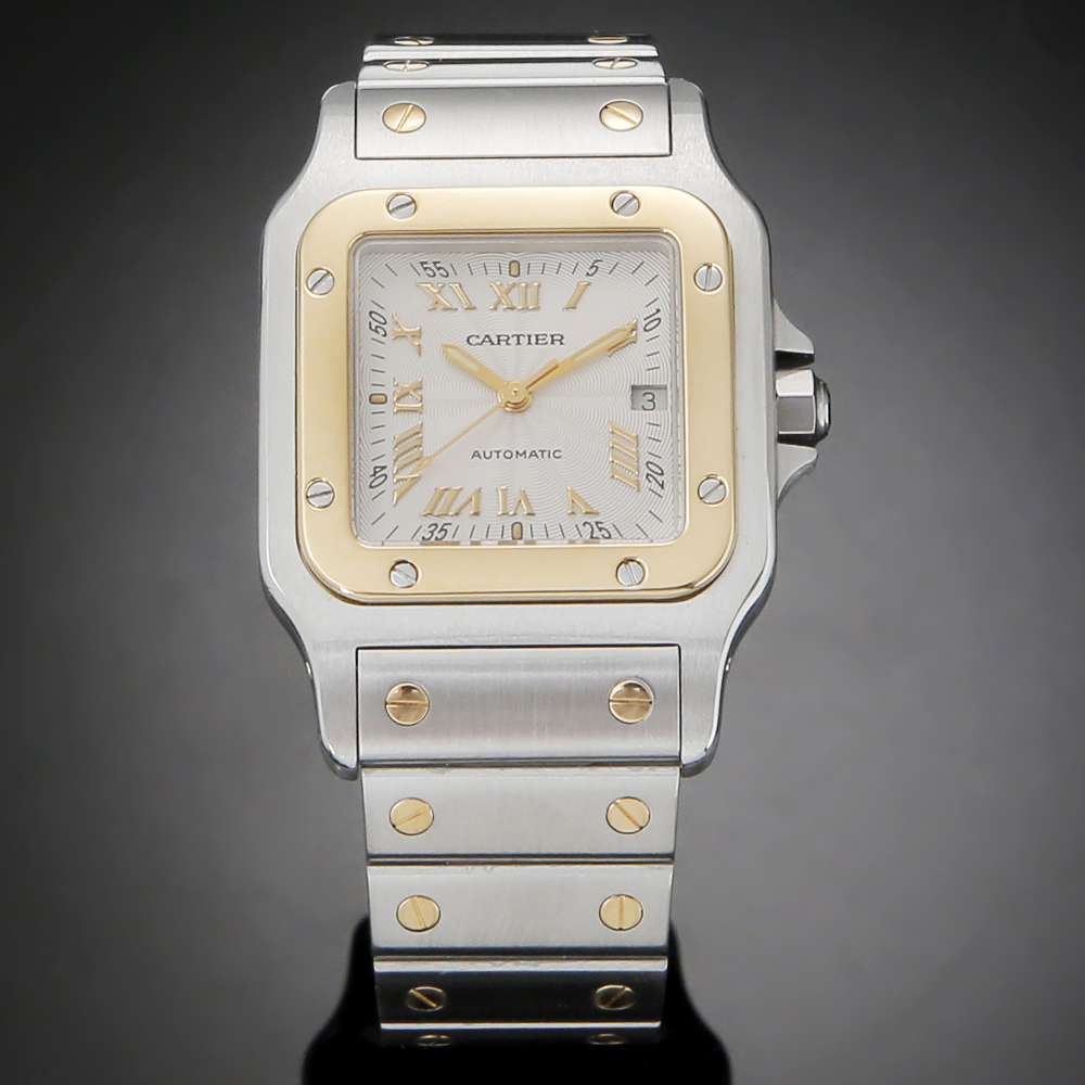CARTIER(USED)까르띠에 산토스 갈베 콤비 입체판 라지