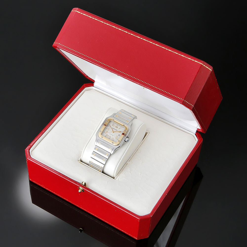 CARTIER(USED)까르띠에 산토스 갈베 콤비 입체판 라지