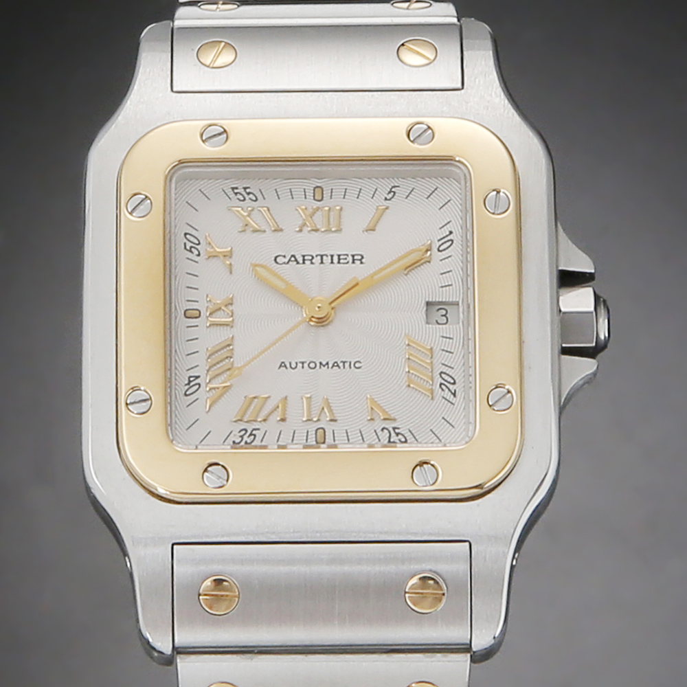 CARTIER(USED)까르띠에 산토스 갈베 콤비 입체판 라지