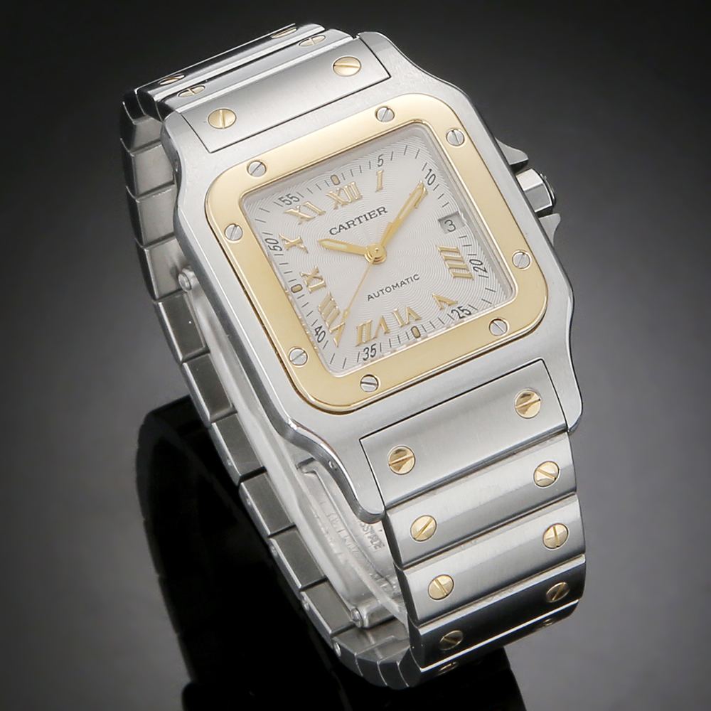 CARTIER(USED)까르띠에 산토스 갈베 콤비 입체판 라지