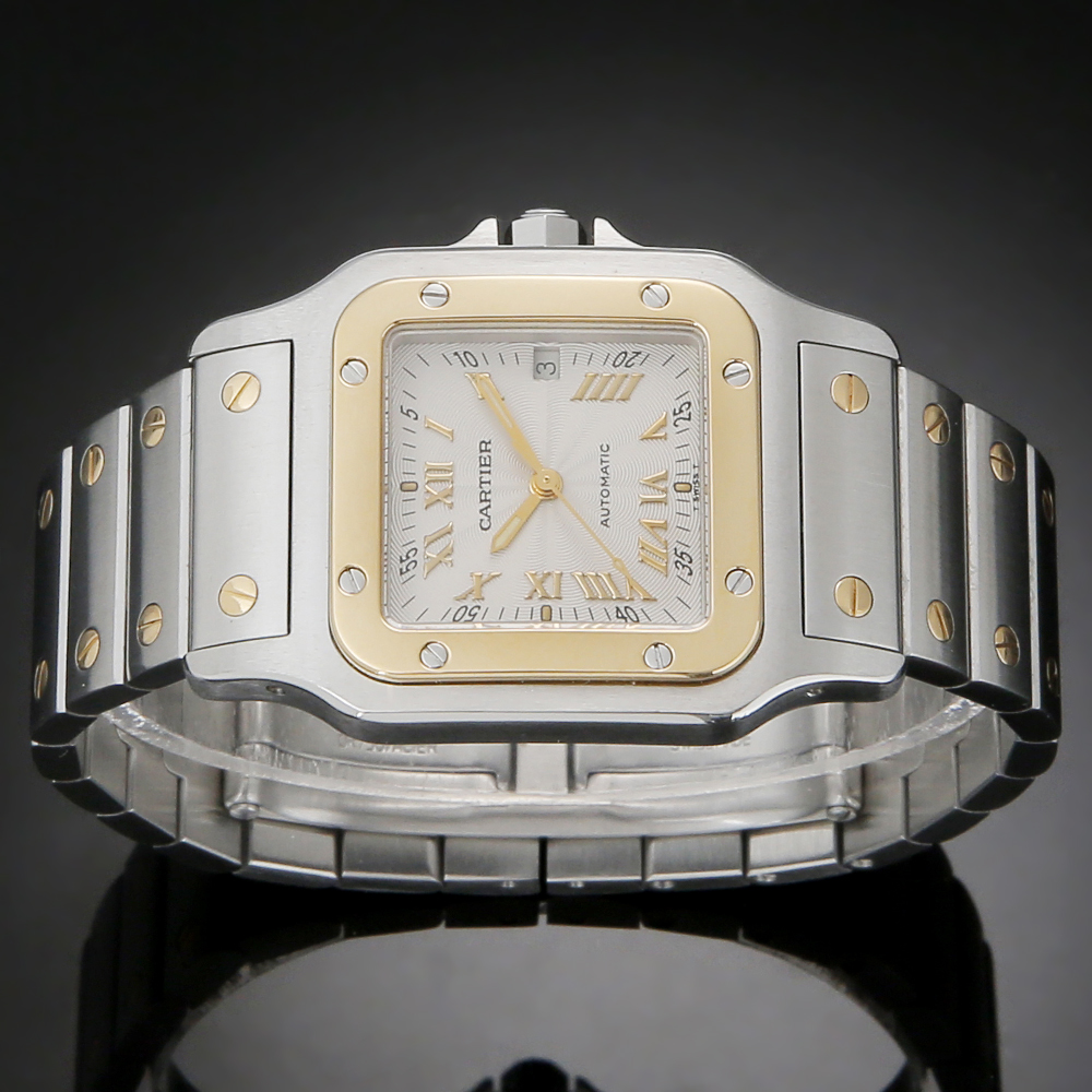 CARTIER(USED)까르띠에 산토스 갈베 콤비 입체판 라지