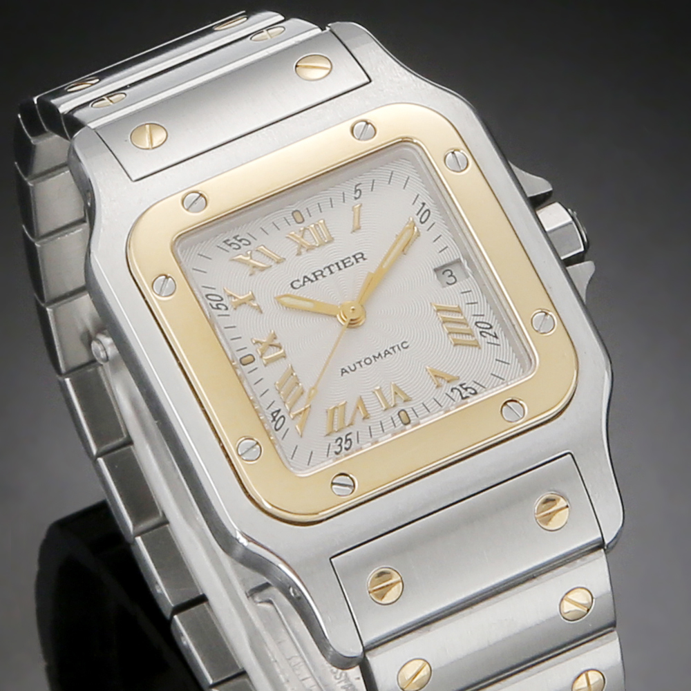 CARTIER(USED)까르띠에 산토스 갈베 콤비 입체판 라지