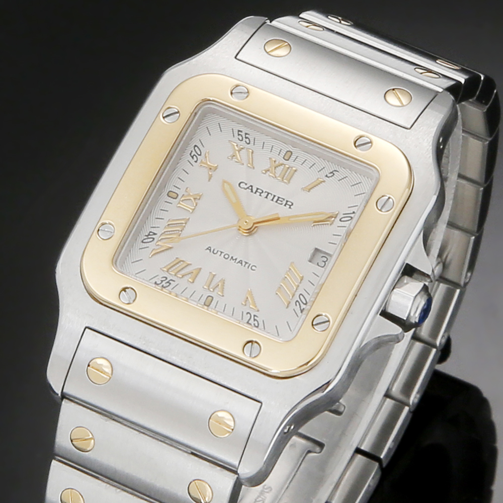 CARTIER(USED)까르띠에 산토스 갈베 콤비 입체판 라지