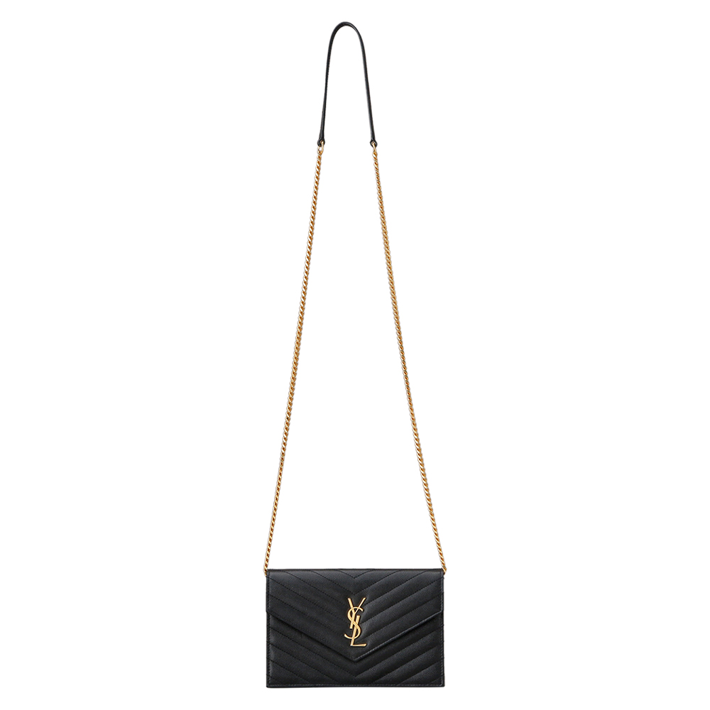 Yves Saint Laurent(USED)엔벨로프 체인 크로스백 금장