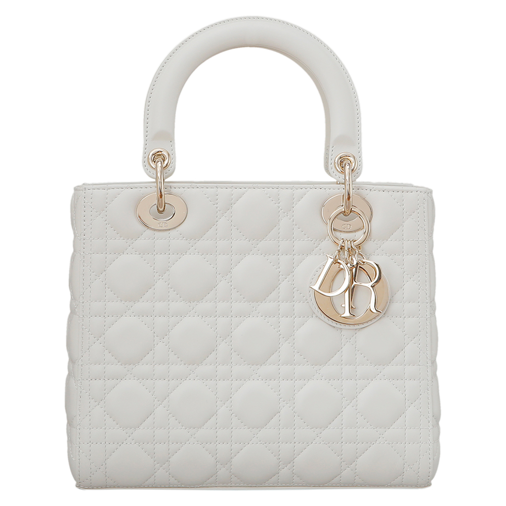 CHRISTIAN DIOR(USED)크리스찬디올 레이디디올 화이트 미듐