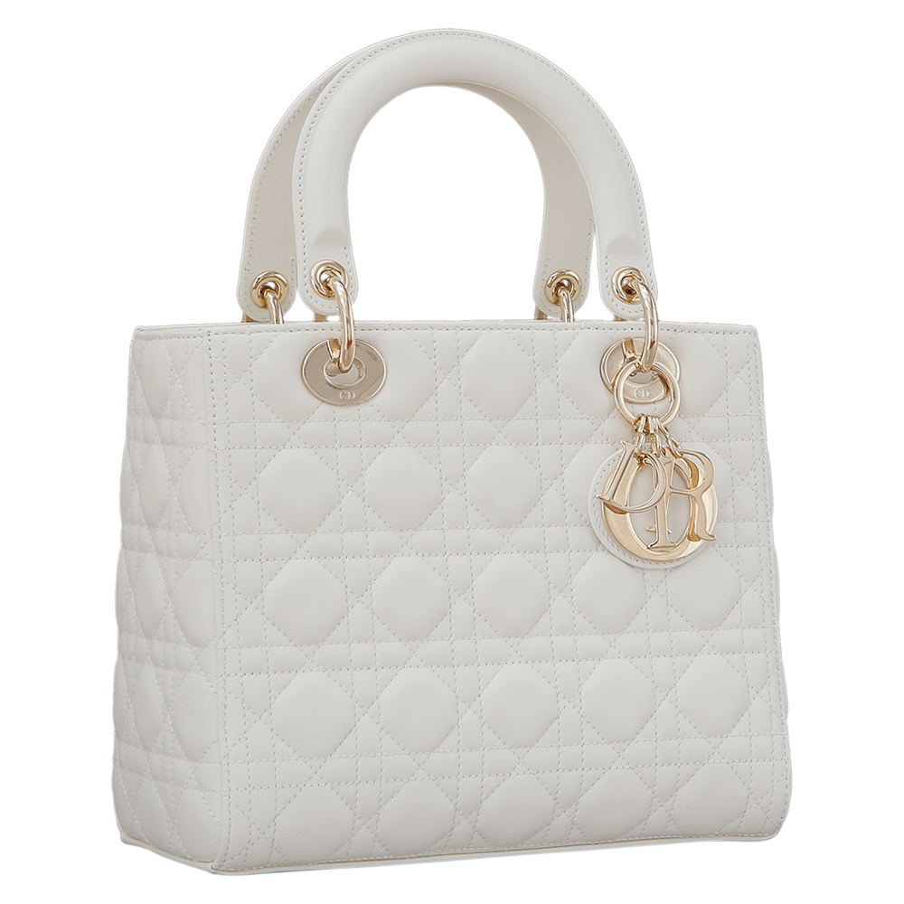 CHRISTIAN DIOR(USED)크리스찬디올 레이디디올 화이트 미듐
