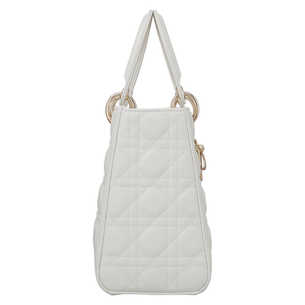 CHRISTIAN DIOR(USED)크리스찬디올 레이디디올 화이트 미듐