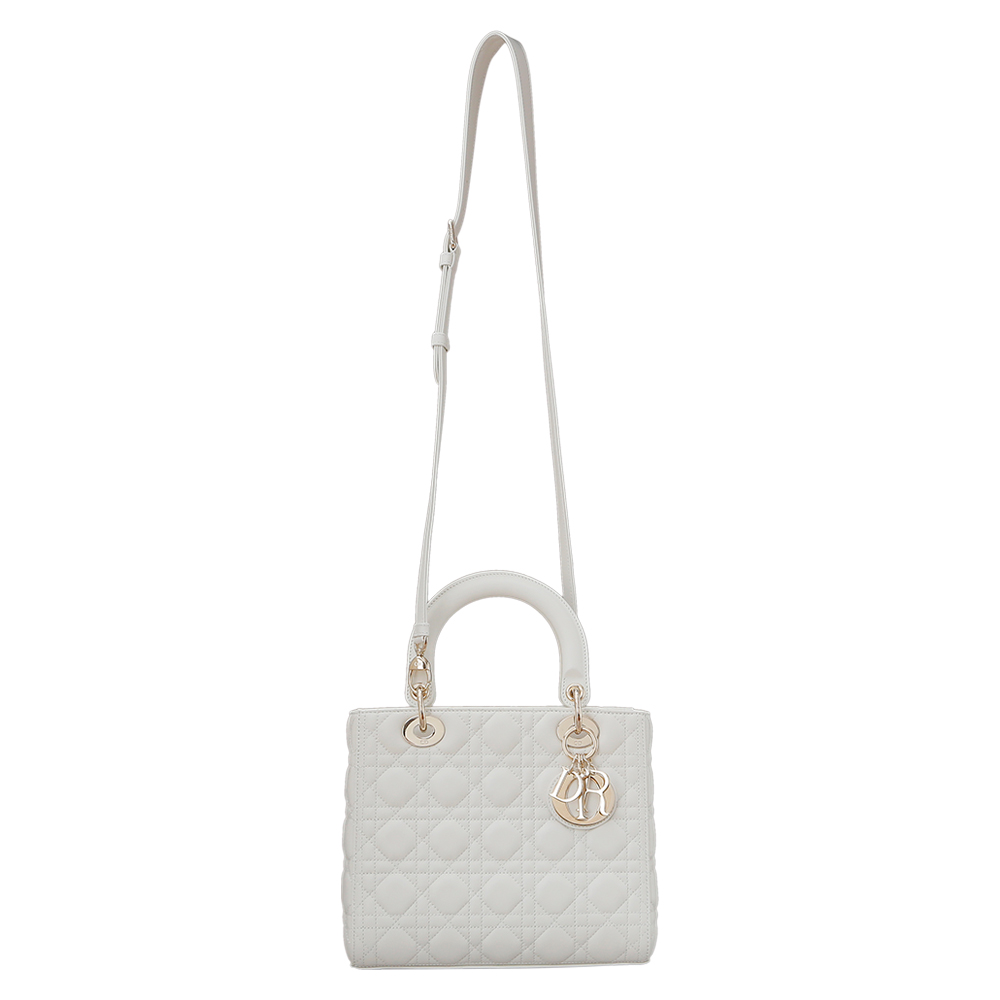 CHRISTIAN DIOR(USED)크리스찬디올 레이디디올 화이트 미듐