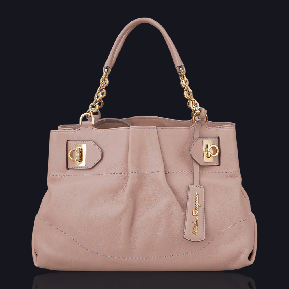 FERRAGAMO(USED)간치니 체인 숄더백